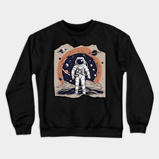 Celestial Explorer Stars Planets Outer Space Astro Crewneck Sweatshirt